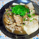 豚肉とナスのシイタケ風味肉豆腐